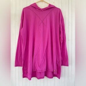 LIVI Lane Bryant Hot Pink Lightweight Knit Hoodie Size 18/20